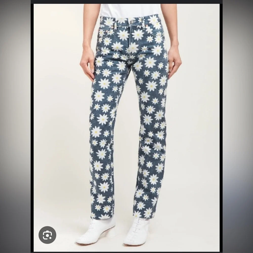 NWT Holiday Boileau denim daisy straight leg jeans size 29 - Picture 2 of 12